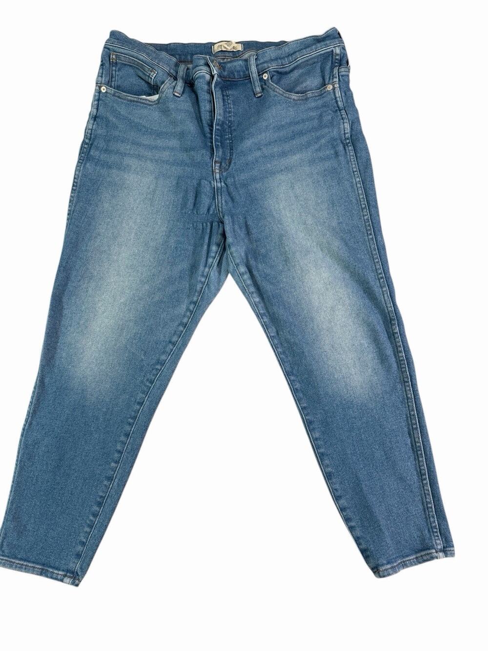 Madewell High Rise Skinny Crop Jeans Women's Size 33 Blue Light Wash Denim